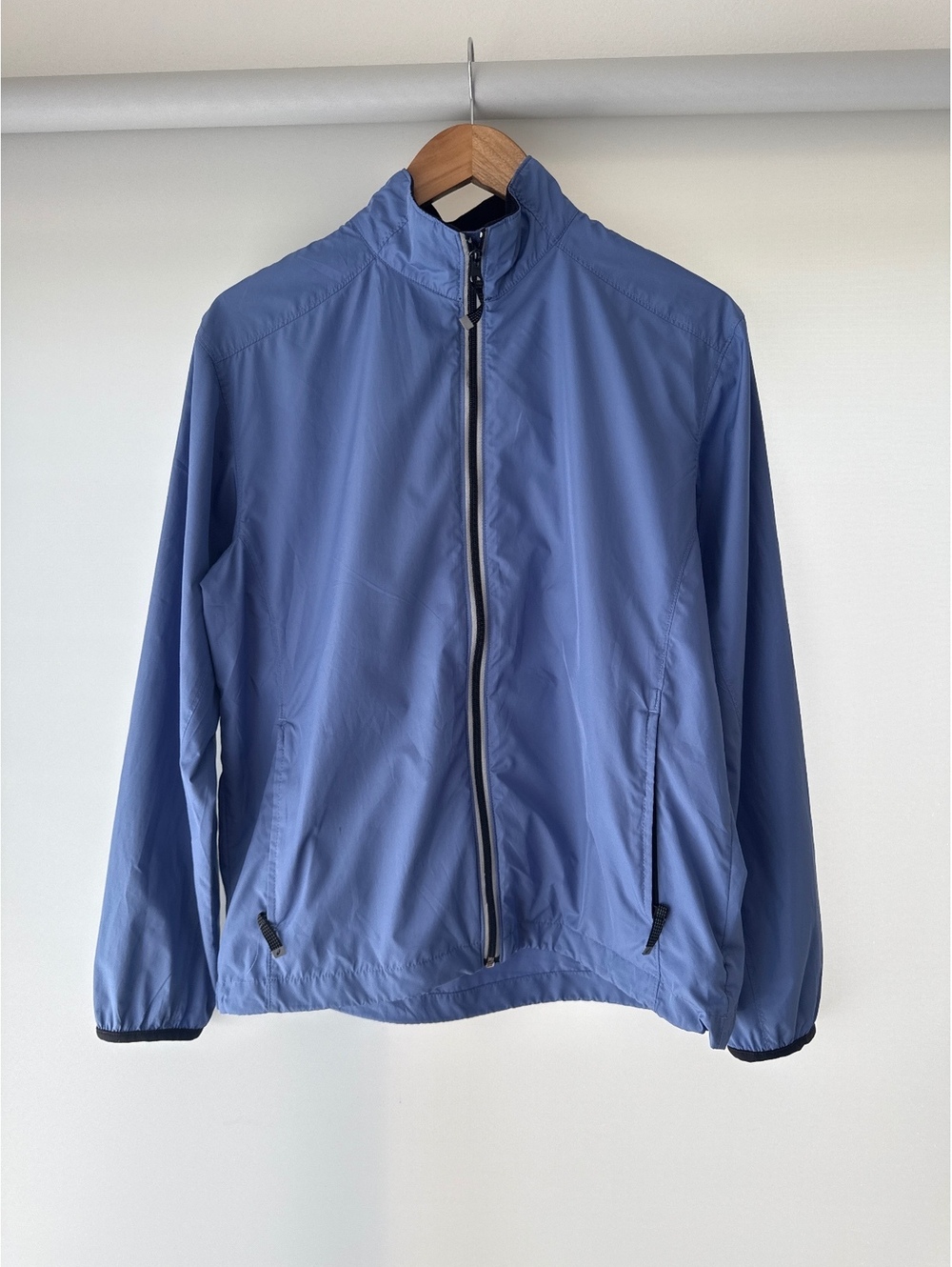 Asics Lightweight Blue Windbreaker Jacket Size M